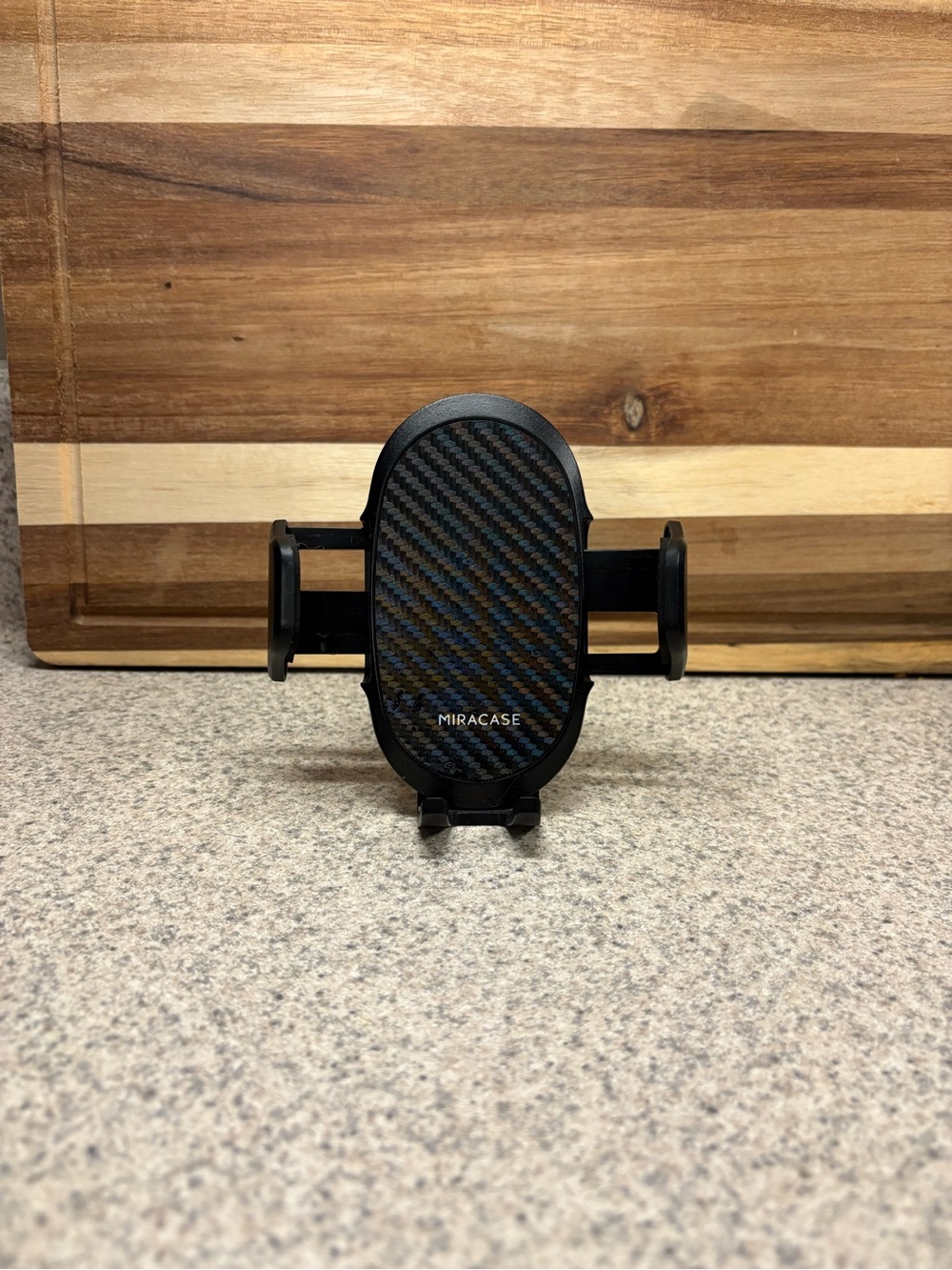 Black Carbon Fiber Style Car Phone Holder